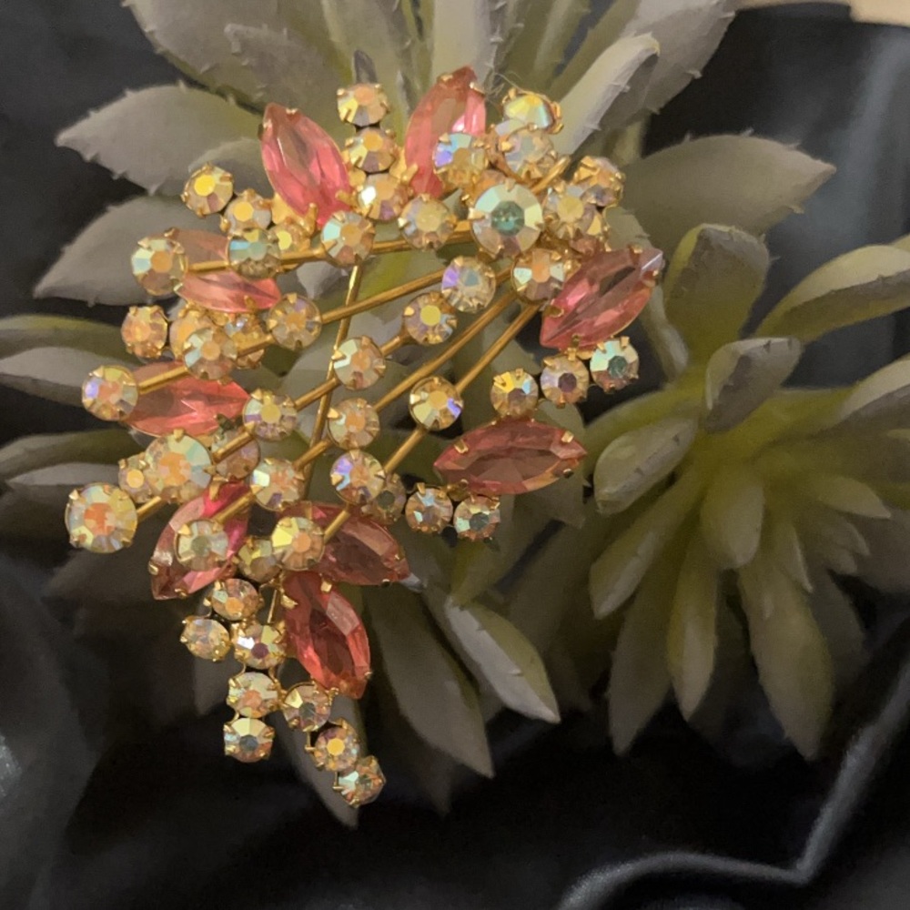 Juliana Pink Rhinestone brooch
